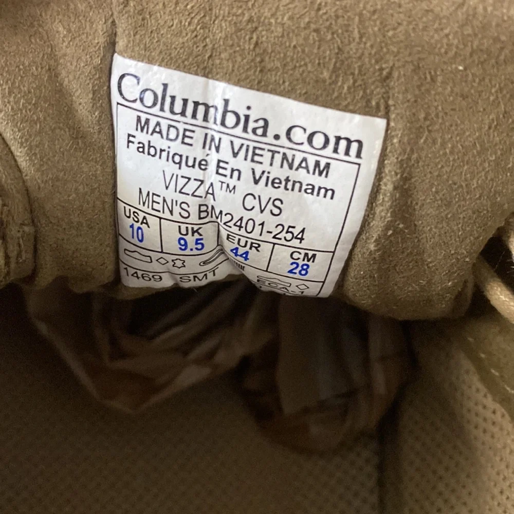 Columbia euc size